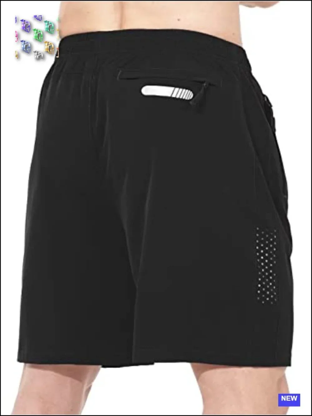 Men's Athletic Running Shorts with Zipper Pockets Quick-Dry